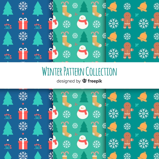 Flat winter pattern collection