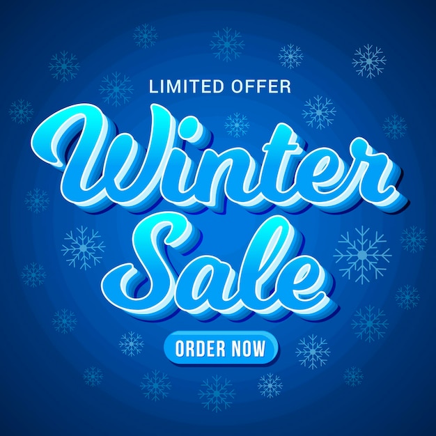 Free vector flat winter sale limited offer