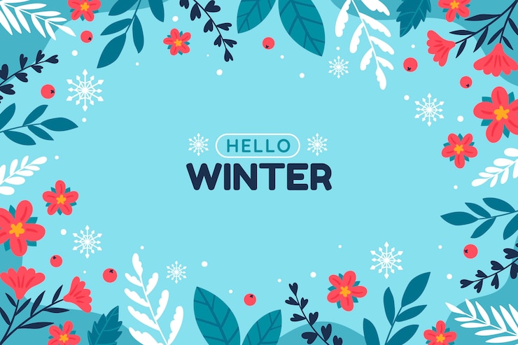 Free Vector flat winter season celebration background