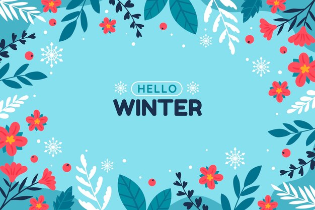 Flat winter season celebration background