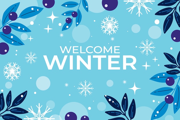 Flat winter season celebration background