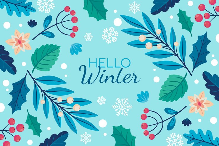 Free Vector flat winter season celebration background
