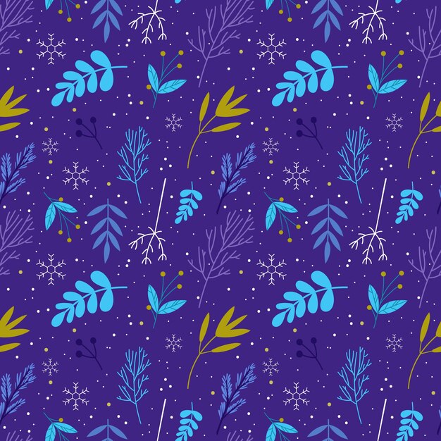 Flat winter season pattern design