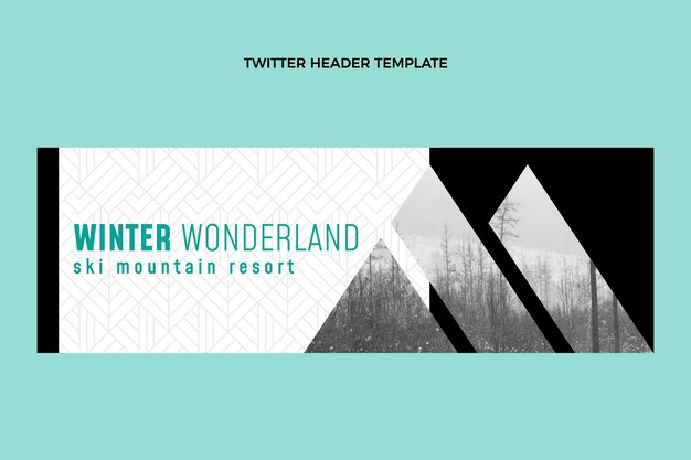 Flat winter twitter header