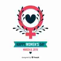 Free vector flat women's day background