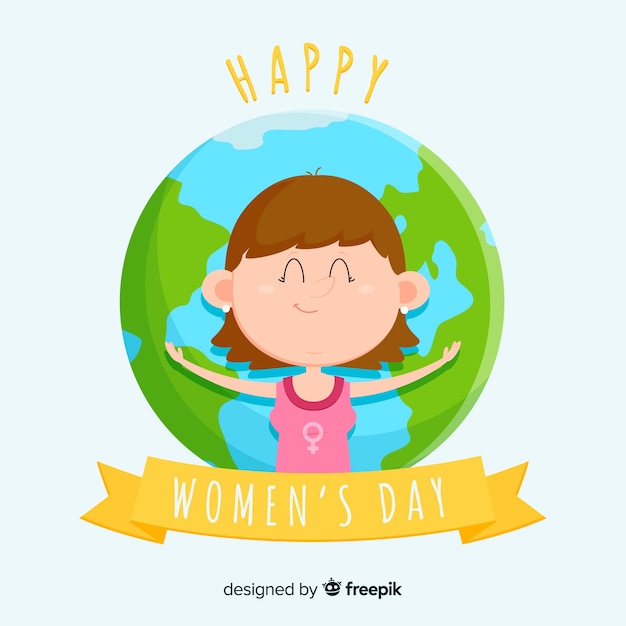 Free vector flat women's day background