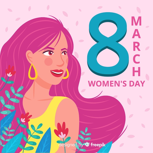Free vector flat women's day background