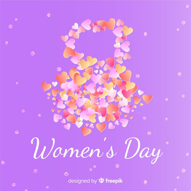 Flat women's day background