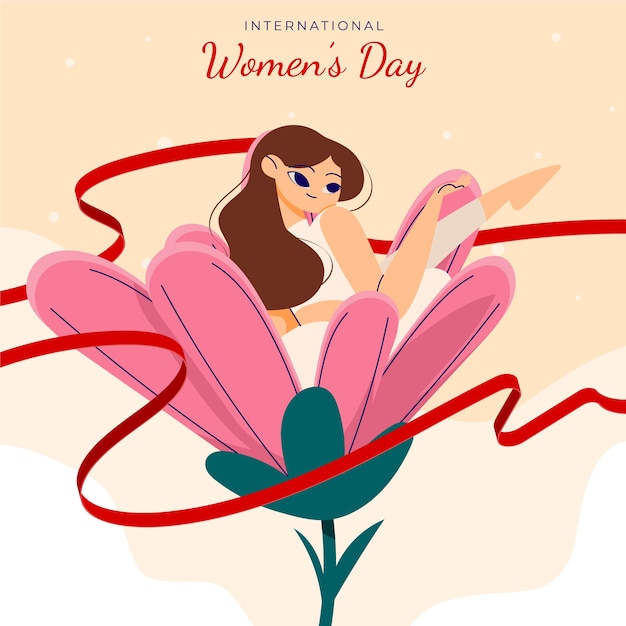 Flat women's day illustration