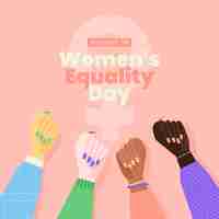 Free vector flat women's equality day illustration