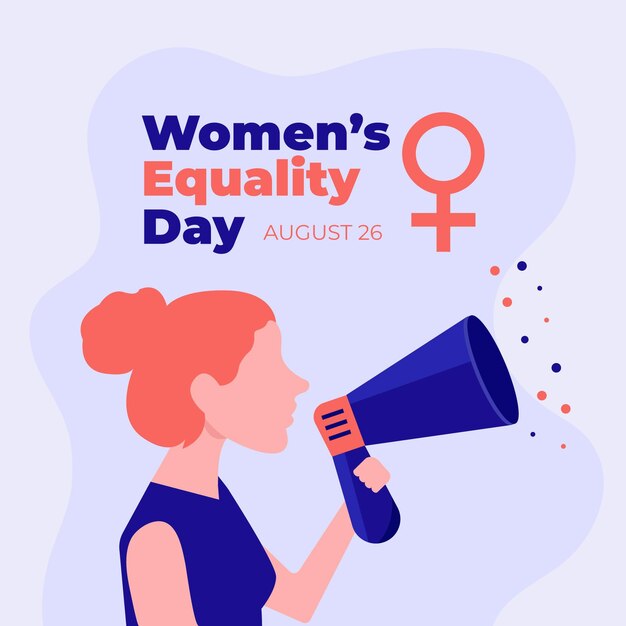 Free vector flat women's equality day illustration