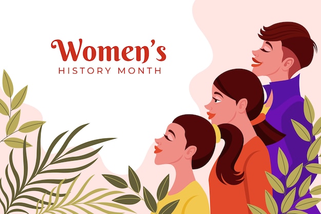 Free vector flat women's history month background