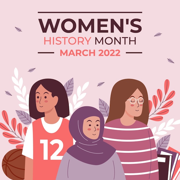 Free vector flat women's history month illustration