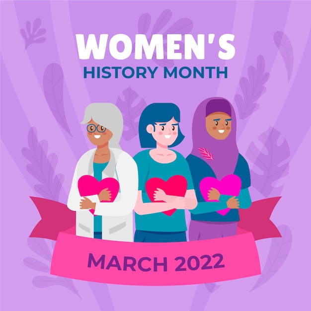 Free vector flat women's history month illustration