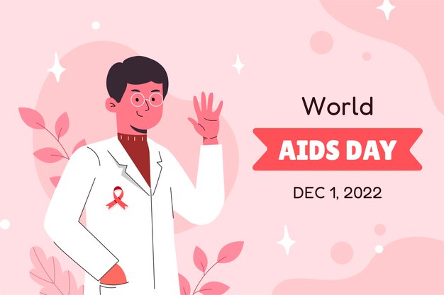 Flat world aids day background