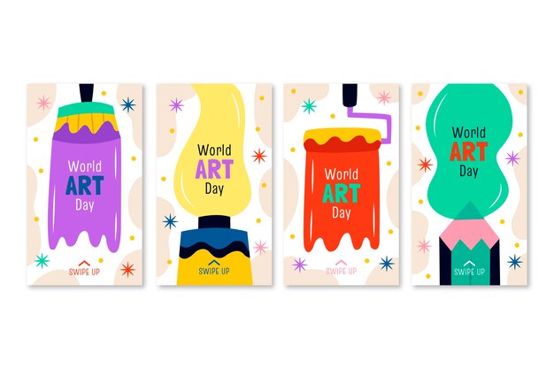 flat world art day instagram stories collection