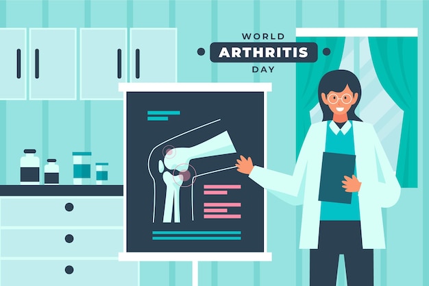 Flat world arthritis day background