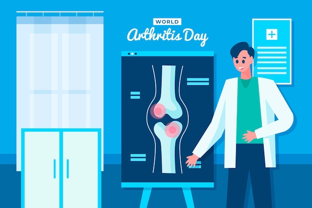 Free vector flat world arthritis day background