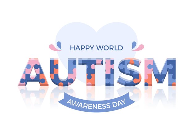 평면 세계 자폐증 인식의 날 그림