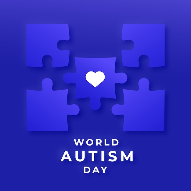 평면 세계 자폐증 인식의 날 그림