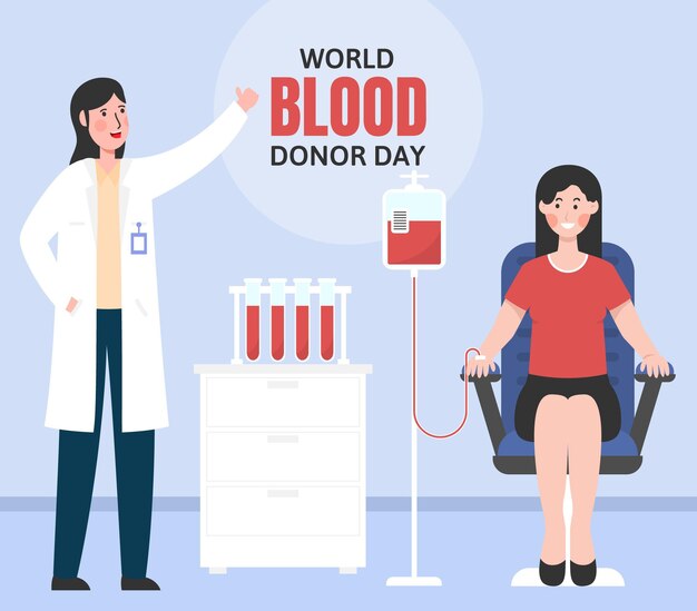 Плоский всемирный день донора крови
