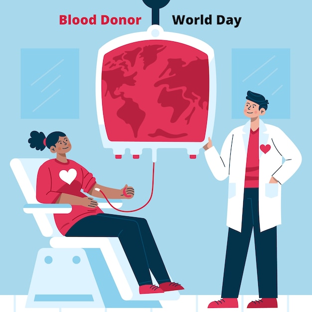 Flat World Blood Donor Day Illustration Vector Templates for Free Download