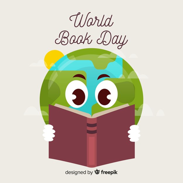 Free vector flat world book day background