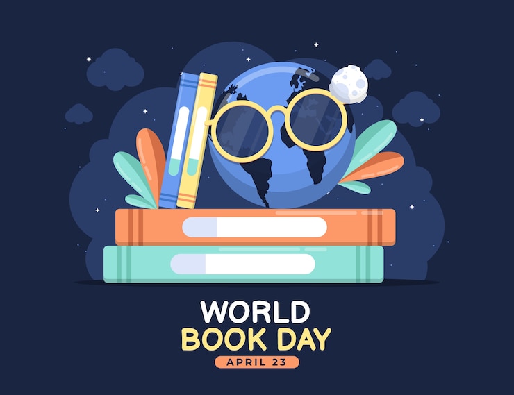 Free Vector flat world book day background
