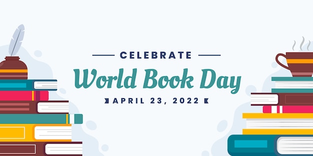 Free vector flat world book day background