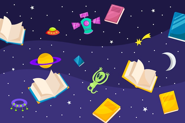 Free vector flat world book day background