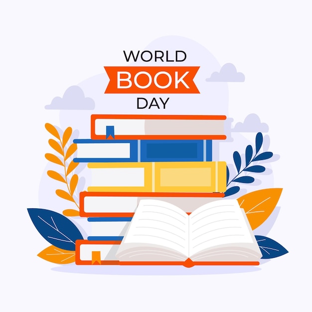 Free Vector | Flat world book day illustration