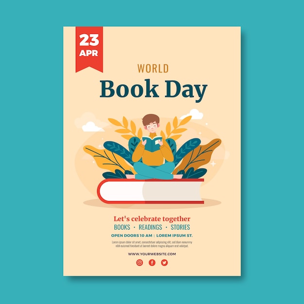 World Book Day Vertical Poster Template