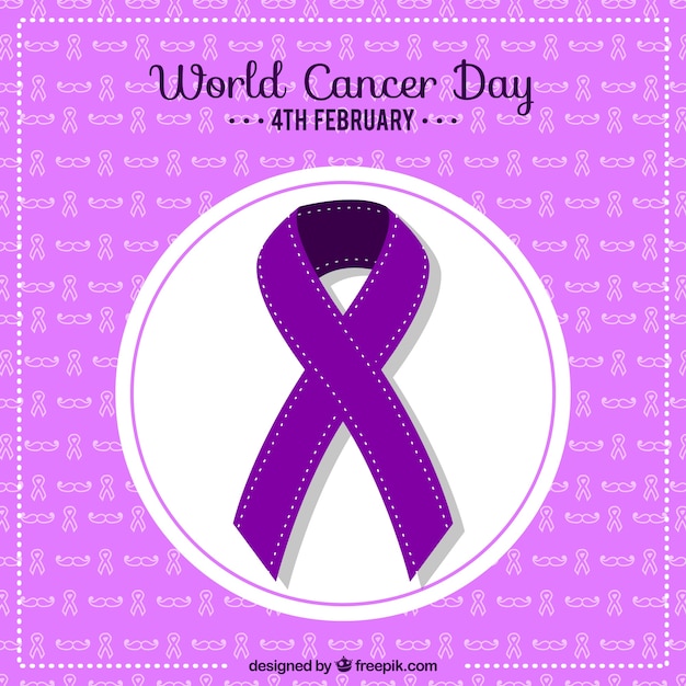 Free vector flat world cancer day background