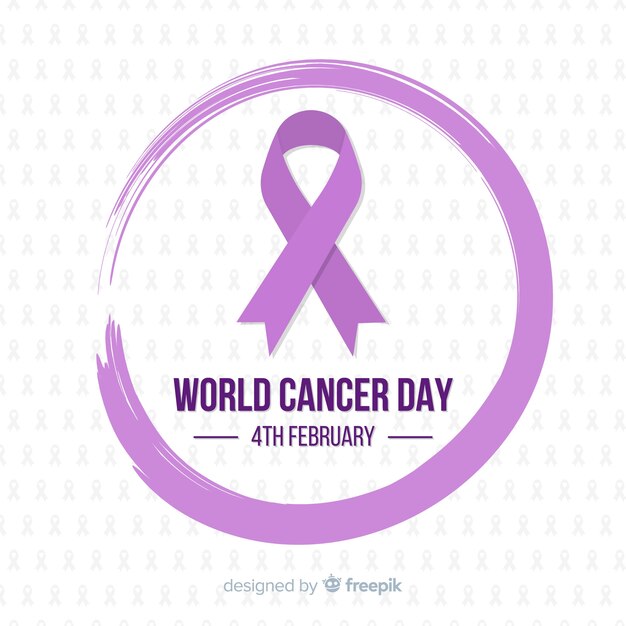 Free Vector flat world cancer day background