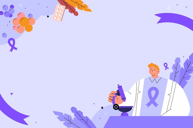 Free vector flat world cancer day background