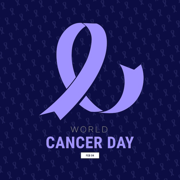 Free vector flat world cancer day ribbon