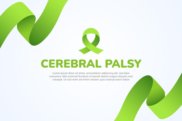 Flat world cerebral palsy day background