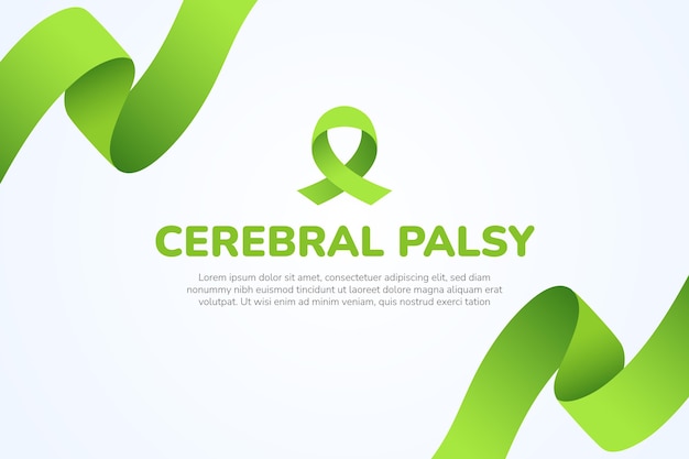 Flat world cerebral palsy day background