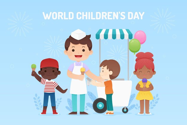 Плоский всемирный день защиты детей