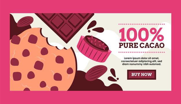 Flat World Chocolate Day Banner – Free Vector Download