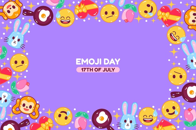 Плоский мир emoji день фон со смайликами