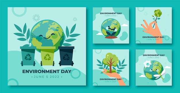 Коллекция постов в instagram о всемирном дне окружающей среды