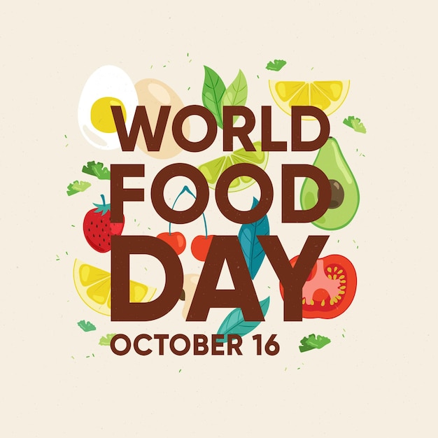 Free vector flat world food day concept