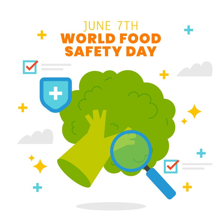 Free Vector flat world food safety day illustration