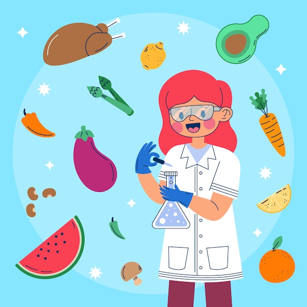 Free vector flat world food safety day illustration