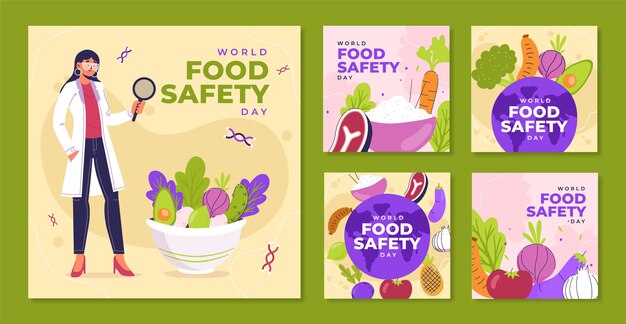 Коллекция постов в instagram о всемирном дне безопасности пищевых продуктов