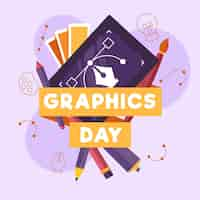 Free vector flat world graphics day illustration