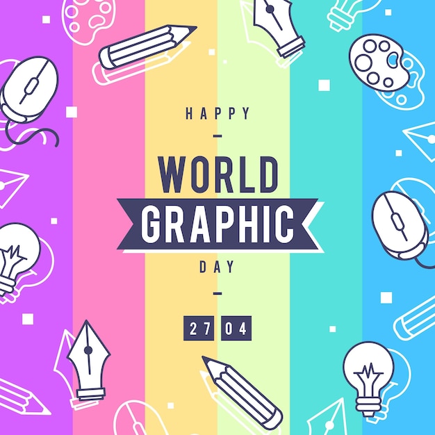 Free vector flat world graphics day illustration