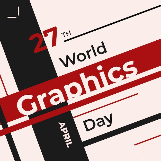 Flat world graphics day illustration