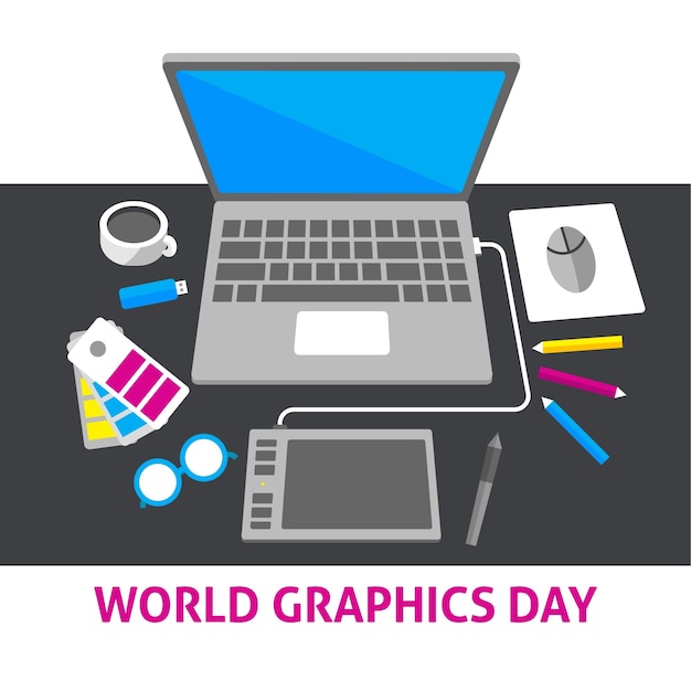 Free vector flat world graphics day illustration